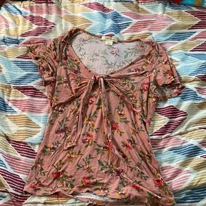 Pink, with pink/green flowers, size large, brand wishful park